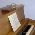 Upright piano lamp